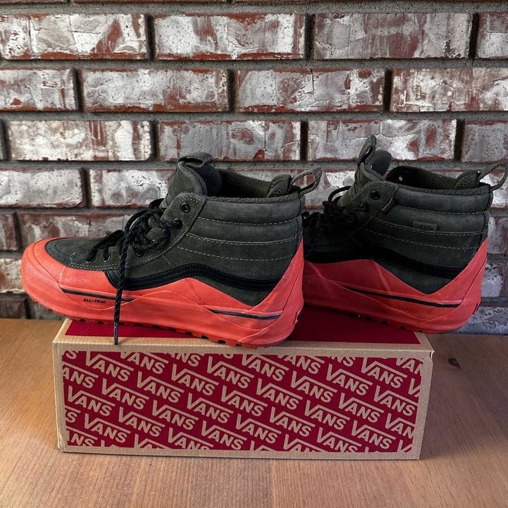 Vans Sk8 Hi Dip MTE-2 - Olive and Orange Mens Size 10.5 - Picture 5 of 9